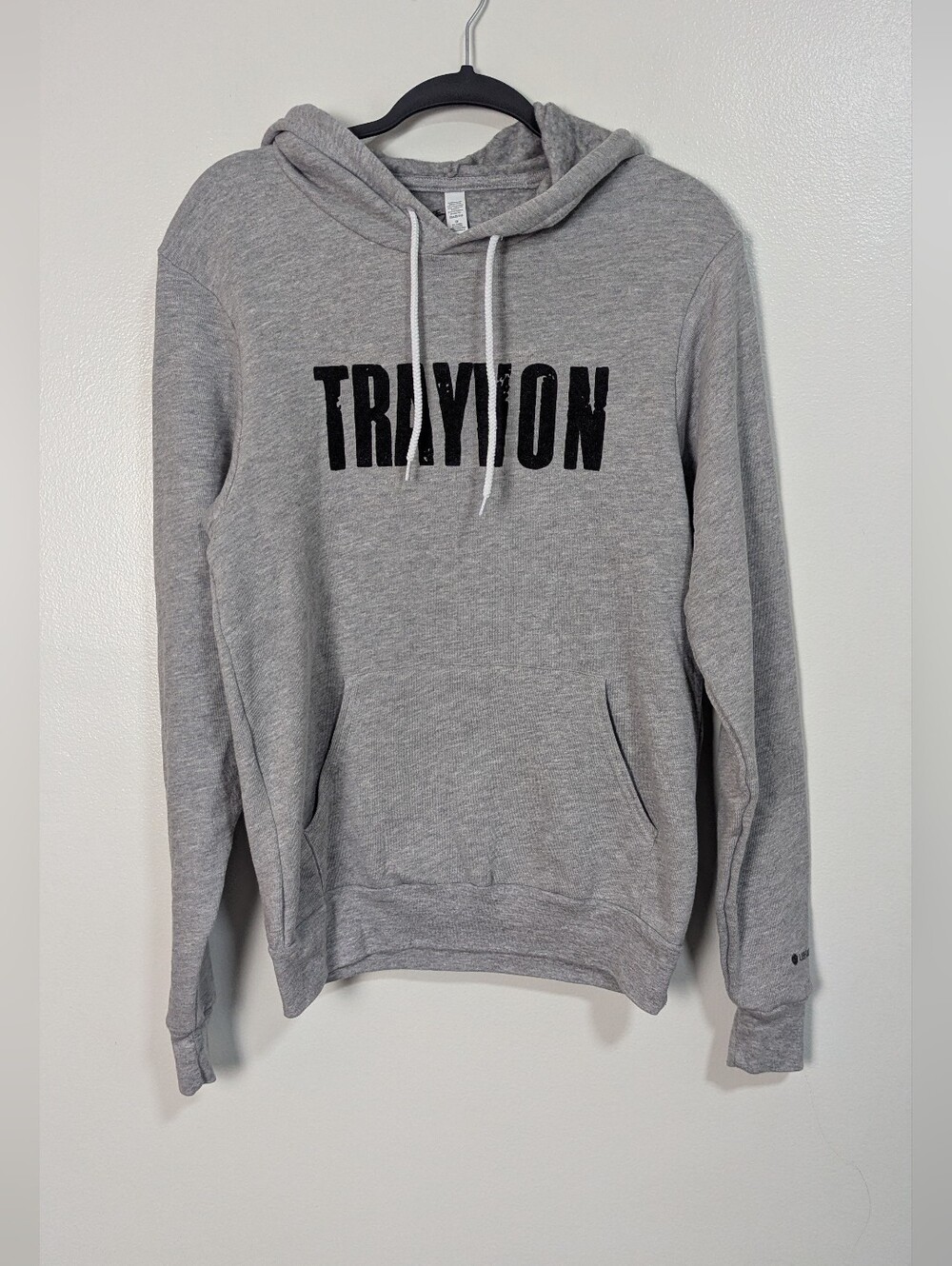 Liberated People Size Small Heather Gray Trayvon Graphic Hoodie Unisex